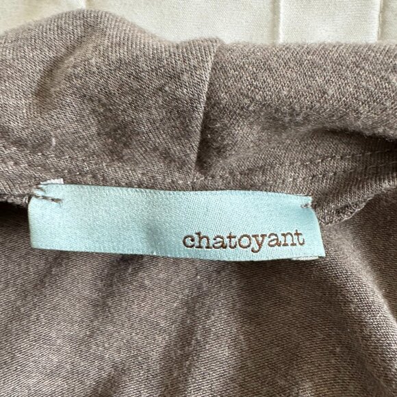 Chatoyant Womans XL Brown Knit Cowneck Long Sleeve Blouse - Picture 2 of 5